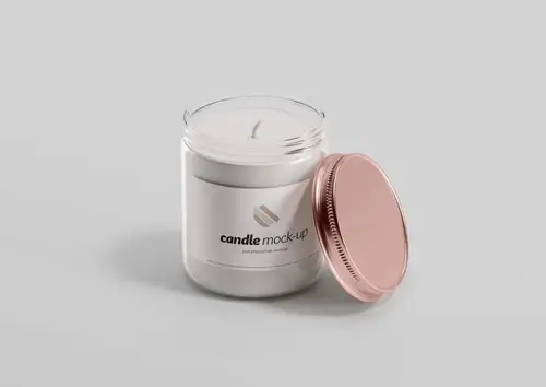 蜡烛罐包装外观设计样机模板 Branded Candle Mockup 样机模版