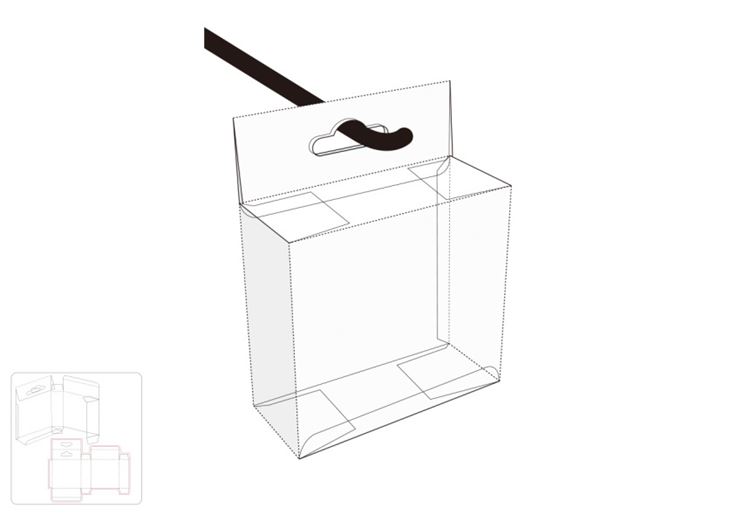 小物件盒和挂钩口模切图/刀模图EPS源文件