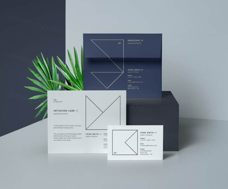 邀请卡样机 Psd Invitation Card Mockup Vol2