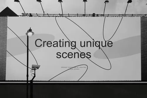 户外街头舞台广告牌宣传海报设计展示样机模板 Street B