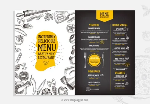 餐厅美味菜单设计Restaurant menu design