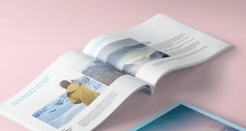 A4横向书籍杂志模型PSD贴图模板A4 Landscape Psd Magazine Mockup