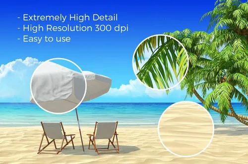 海滩场景设计模板合集 Beach Scene Generat