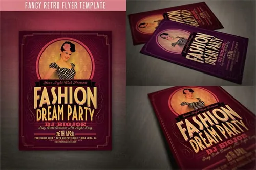 6个怀旧的复古模板 6Retro Flyer Templates