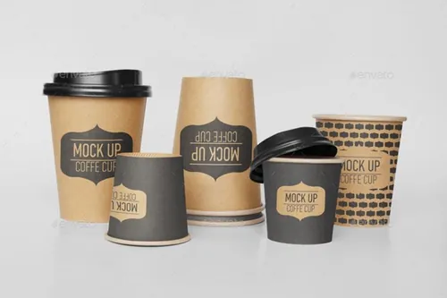 专业逼真的咖啡杯展示样机模版 Coffee Cup Mock-Up