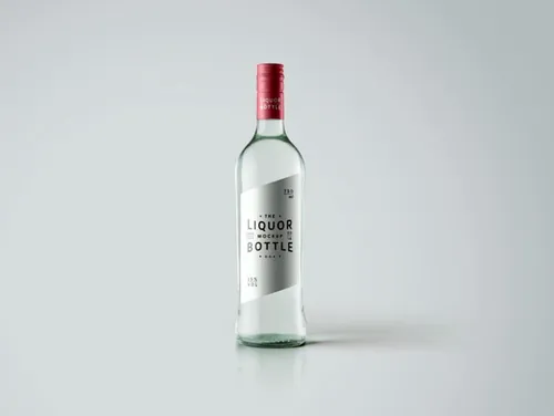 酒瓶模型PSD贴图模板Psd Liquor Bottle Mockup