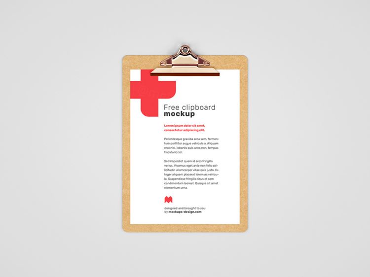 菜单设计提案样机PSD模板 Clipboard mockup