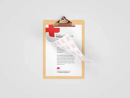 菜单设计提案样机PSD模板 Clipboard mockup 样机模版