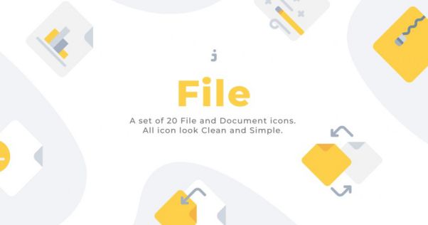 20枚文件和文档扁平化图标file-and-document-icon