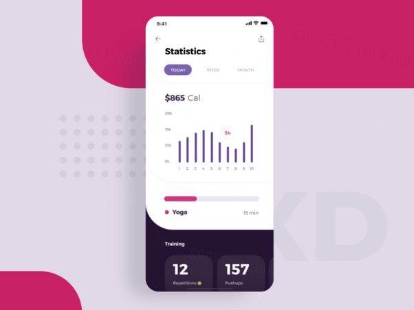 社交聚会数据统计界面 Statistics In Social Mee