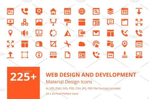 开发图标素材  Web Design and Development Icon