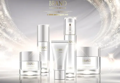 高端护肤品套装AI矢量海报模板Cosmetic posters template