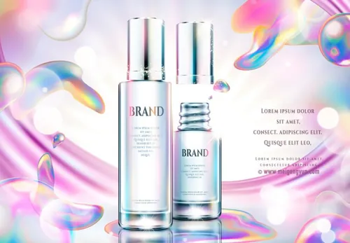 高端护肤品AI矢量海报模板Cosmetic posters template