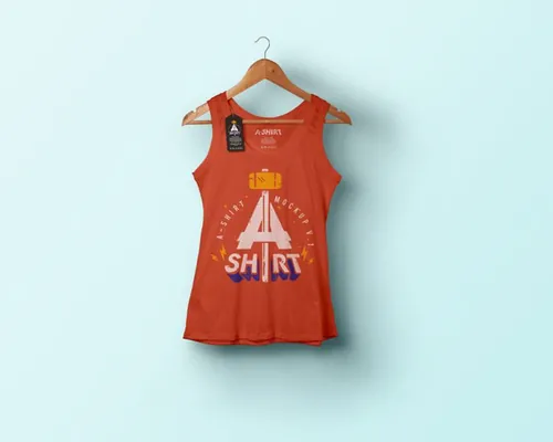 背心T恤模型PSD模板Psd Tank Top Mockup