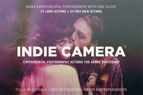 PS内置滤镜动作组合辑杂志封面特效漏光曝光焦外光渐变调色效果