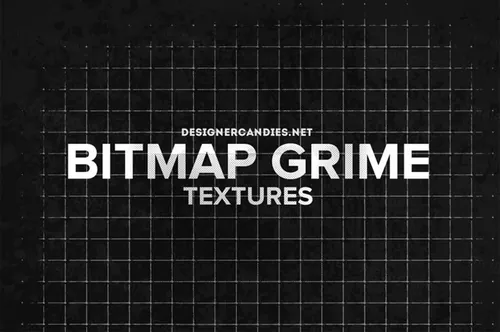 黑色纹理墨渍设计素材Bitmap Grime Texture