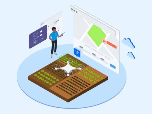 无人机套件等距图Drones Kit Isometric Illust