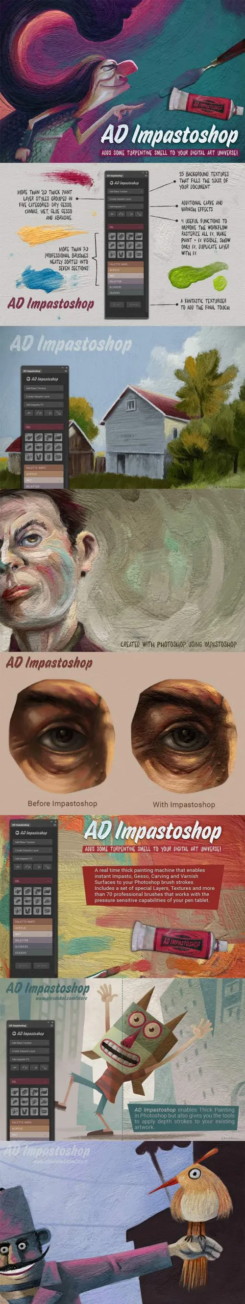 超逼真有厚度的PS画笔高级插件下载［for Photoshop CS6和以上版本］alex-dukal