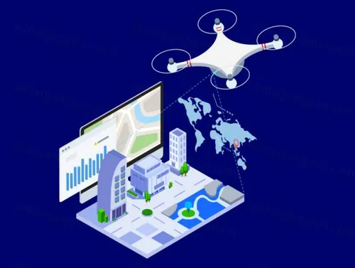 无人机套件等距图插画Isometric Illustration Pa