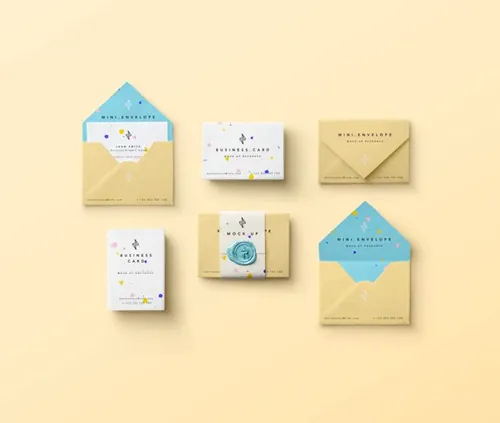简约精致迷你信封模型PSD模板Mini Envelope Psd Mockup