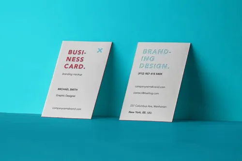 简洁透视psd名片模型样机 Psd Business Card Branding Mockup 4