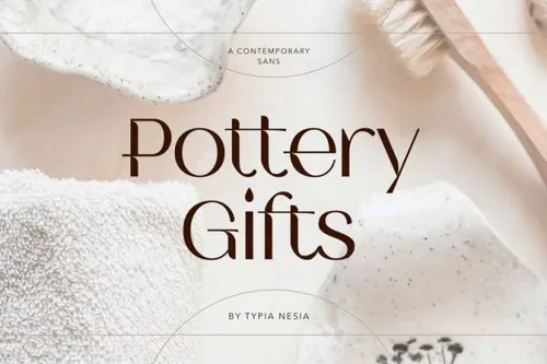 优雅浪漫的美丽时尚无衬线英文字体 Pottery Gifts - Aesthetic Beauty Sans