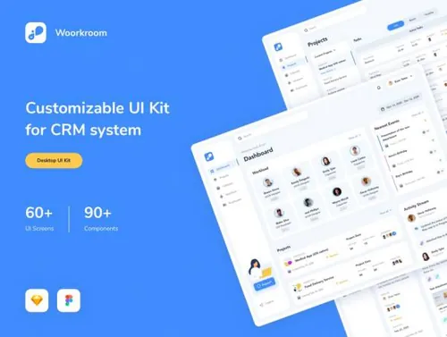 CRM用户管理后台UI界面素材 UI For a CRM System