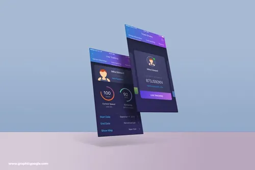 APP应用程序网页展示PSD模板PSD App Screens MockUp Template