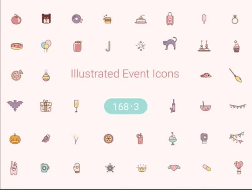 160+彩色扁平单色爱情故事派对时间舒适冬天主题矢量图标集Illustrated