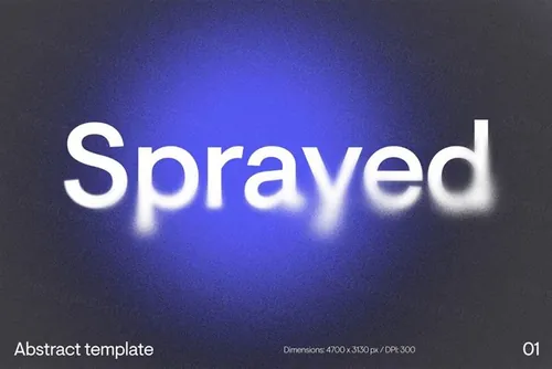 复古抽象渐变喷涂相融效果颗粒感粗糙纹理背景素材 Spraye