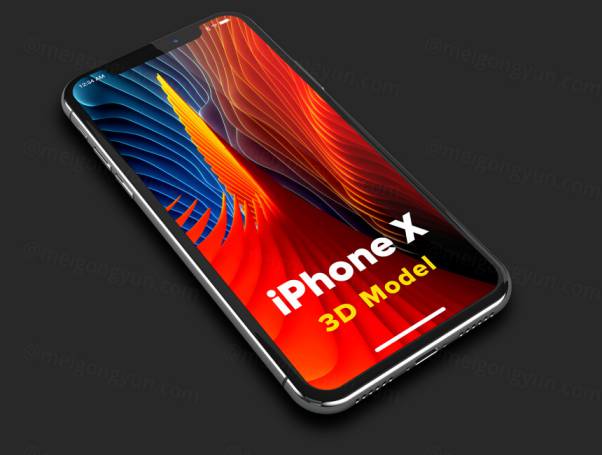 电影预订在线选座APP应用UI界面iPhone X 3D Model