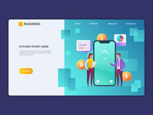 登录页插图工具包Landing Page Illustration K