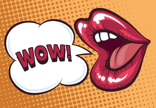 流行艺术风格概念广告海报矢量插图设计素材Mouth with speach bubble