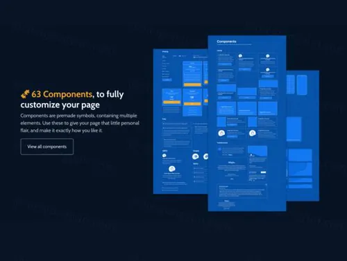 蓝色着陆套件线框LandingKit Wireframes