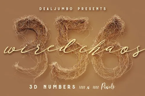 3D数字 Wired Chaos – Free 3D Num
