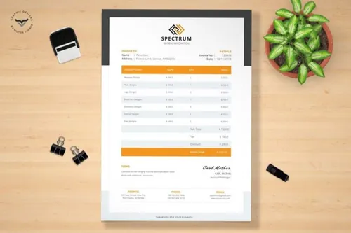 时尚高端专业的发票海报宣传单DM表格设计模板end-of-year-sale-flyer
