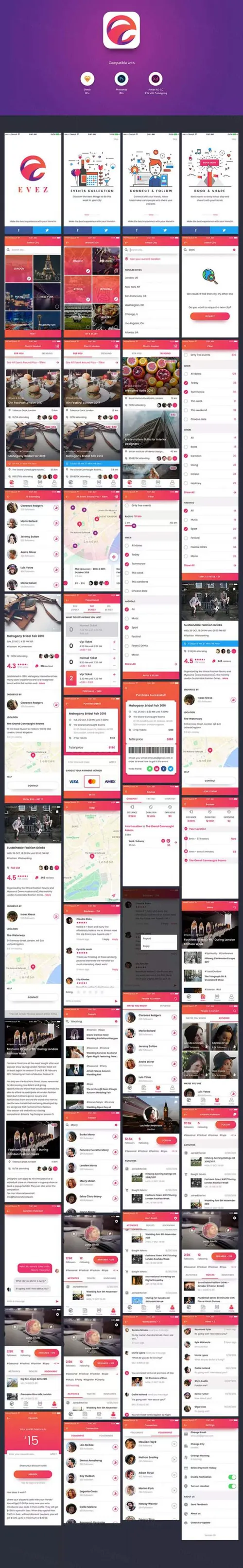 LBS生活服务类的APP UI KITS界面套装