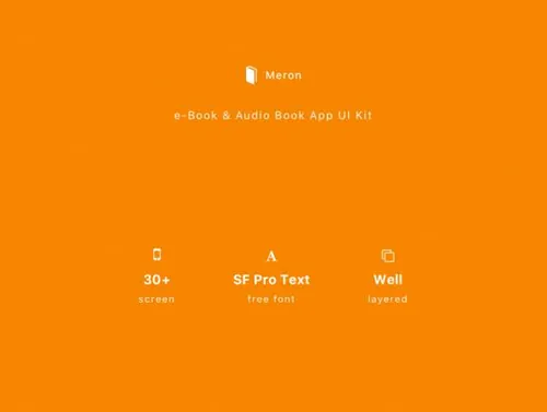 电子书和音频书应用程序用户界面工具包Audio Book App UI