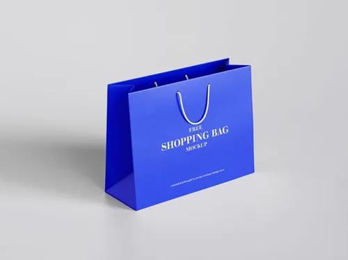 购物袋纸袋品牌包装设计样机PSD模板 Shopping bag mockup