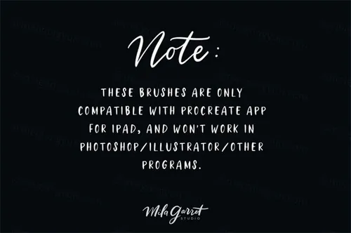 漂亮的手写体笔刷 Procreate Lettering Brushe