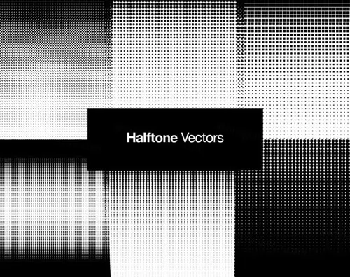 半色调图案矢量纹理素材 Halftone Pattern Textures – Vectors