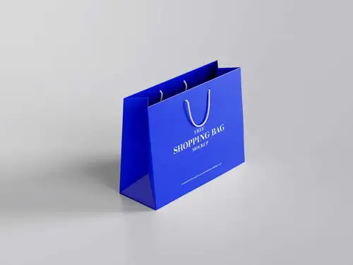 购物袋纸袋品牌包装设计样机PSD模板 Shopping bag mockup 样机模版