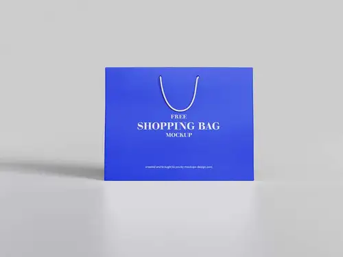 购物袋纸袋品牌包装设计样机PSD模板 Shopping bag mockup 样机模版