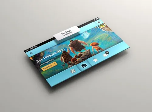 透视网页展示PSD模板Perspective App Screen Mock-Up Vol009