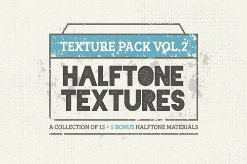 颗粒感粒子效果半色调纹理图案背景PSD设计素材模板Halftone Textures