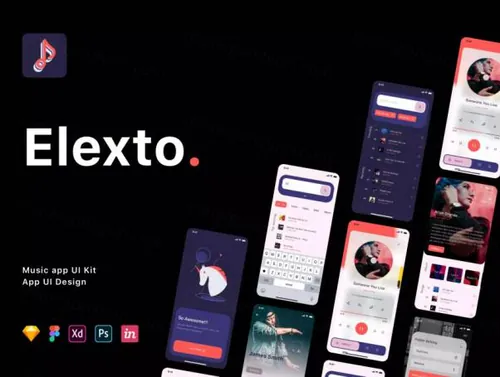 音乐APP应用程序UI套件