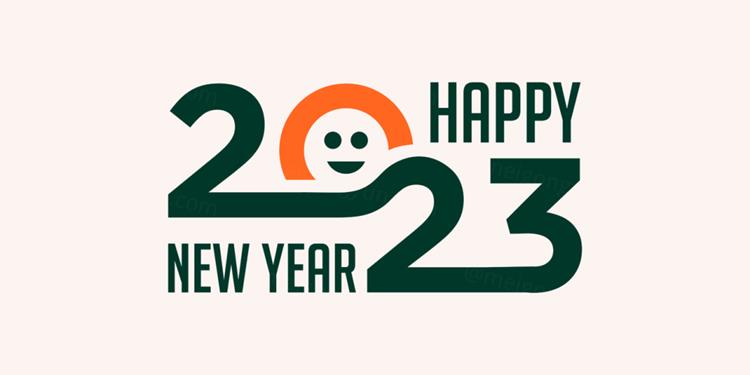 2023年新年快乐跨年2023 LOGO徽标活动标设计数字海
