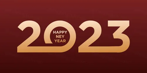 2023年新年快乐跨年2023 LOGO徽标活动标设计数字海