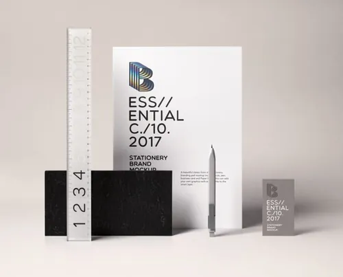 基本文具Psd样机 Essential Stationery Psd Mockup