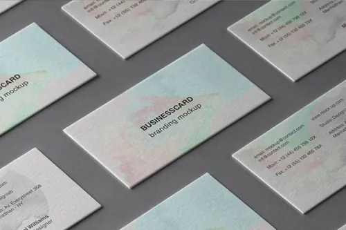 简单而美丽的psd名片模型样机 Psd Business Card Branding Mockup 3